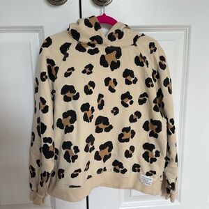 Zara animal print cotton hoodie